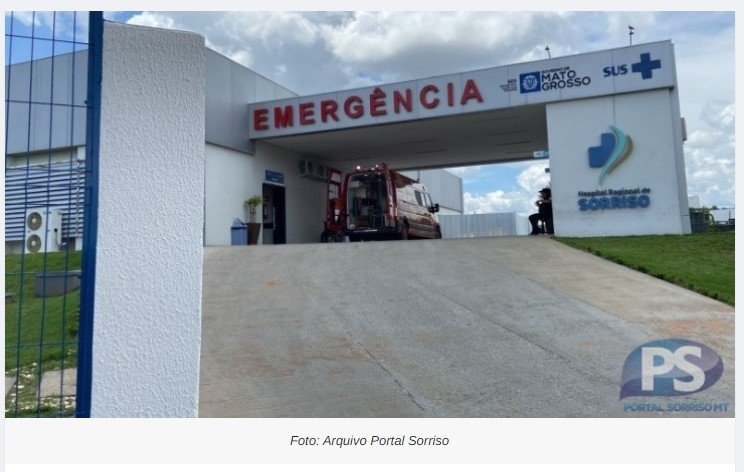 Homem que se envolveu em acidente de moto em Sorriso morre no HRS