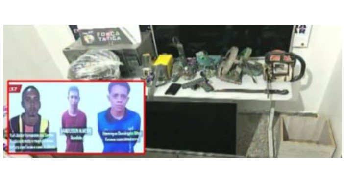 Trio é preso após assaltar casa de idosos em bairro de Cuiabá