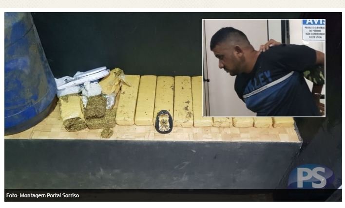 Polícia apreende 8kg de maconha escondidos em mata e prende homem após 12 horas de campana