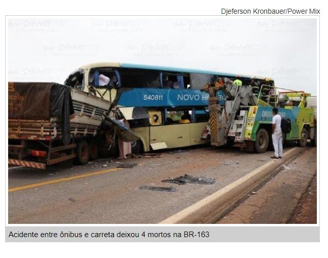 Treze pessoas morreram em rodovias federais de MT nos primeiros 10 dias do ano