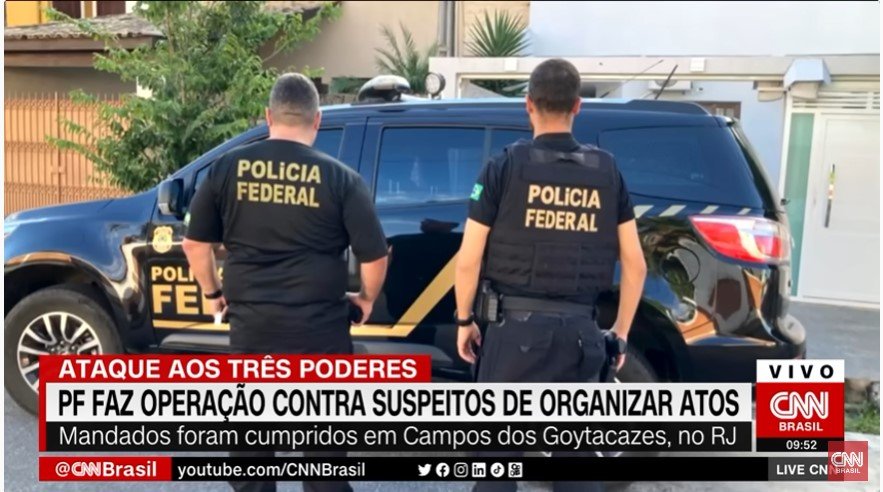PF faz operação contra suspeitos de financiarem atos criminosos em Brasília