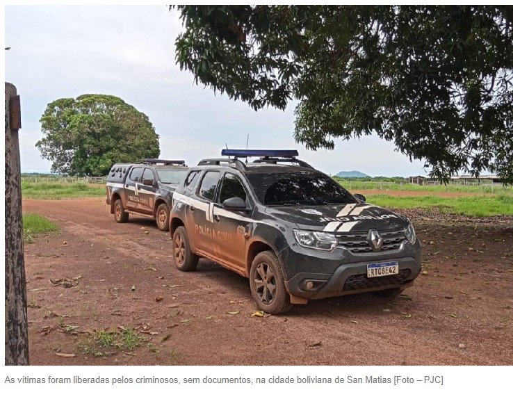 Duas mulheres e três crianças vítimas de sequestro em Mato Grosso são resgatadas na Bolívia