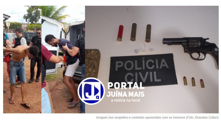 Polícia Civil prende criminosos perigosos em cumprimento a mandados de prisão em Juína