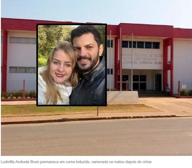 Jovem baleada pelo esposo é operada, apresenta melhora, mas continua internada; atirador se matou