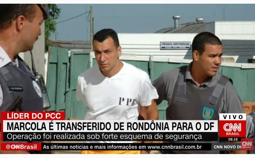 Líder do PCC, Marcola é transferido de Rondônia para o Distrito Federal