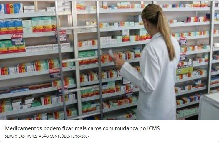 Mudança no ICMS deixará remédio mais caro a partir de fevereiro