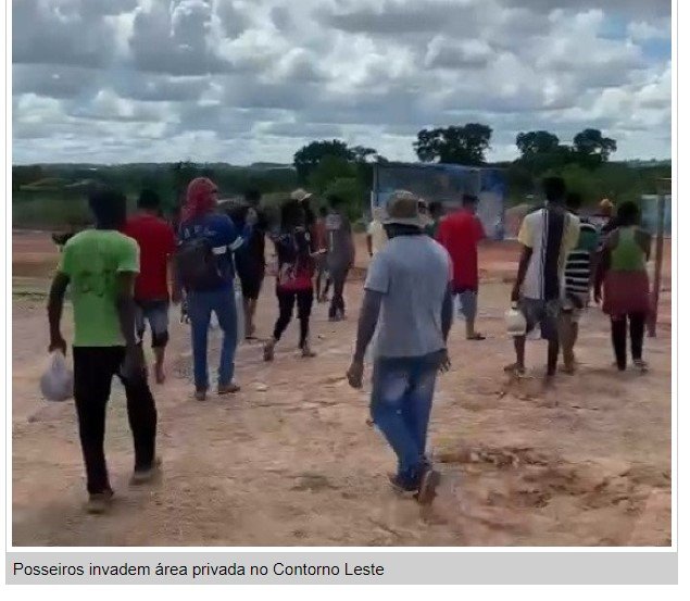 Posseiros invadem área privada no Contorno Leste e Prefeitura manda sair