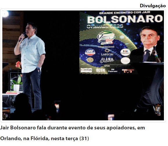Nos EUA, Bolsonaro diz que Governo Lula 'não dura muito'