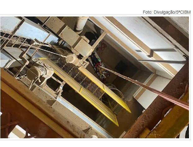 Bombeiros resgatam trabalhador que caiu em fosso de elevador de 12 metros de altura em Nova Mutum/MT