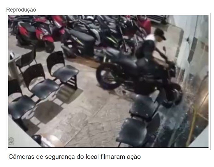 Ladrões quebram vidro, invadem concessionária e levam motos