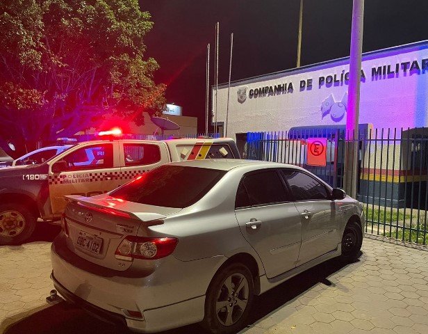 Bandidos em Colíder realizam dois roubos em menos de 10min, mas PM recupera Corolla levado pelos bandidos. (Fotos)