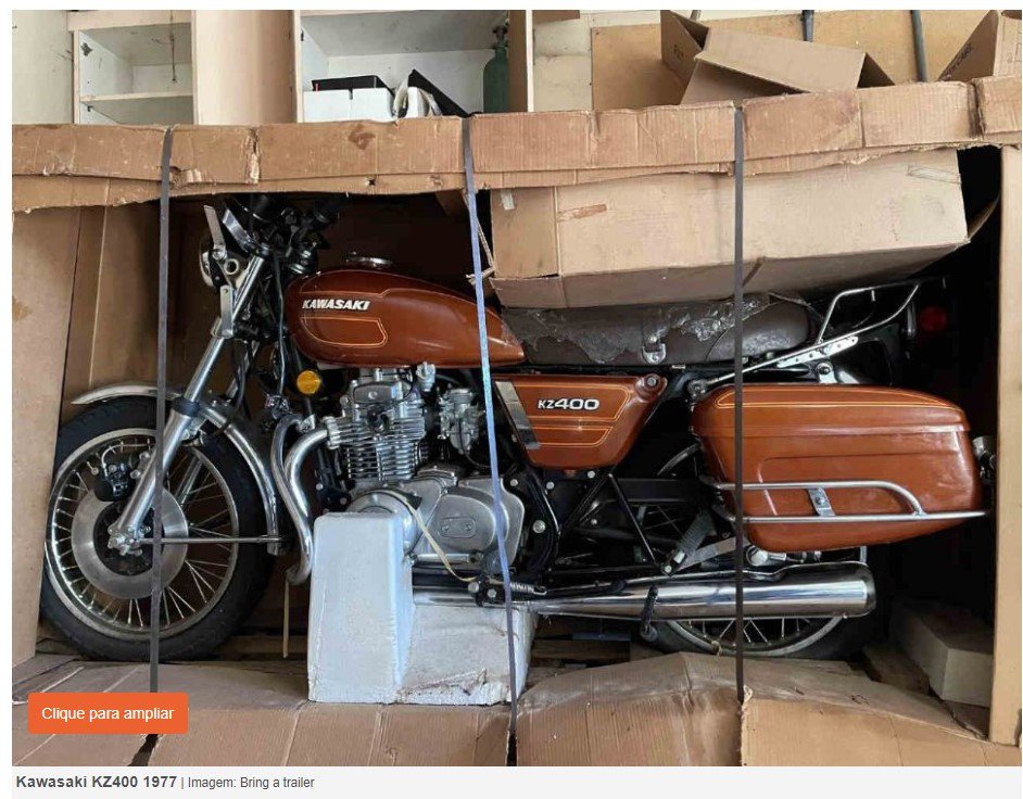 Moto Kawasaki passa 46 anos na caixa (e agora será vendida)