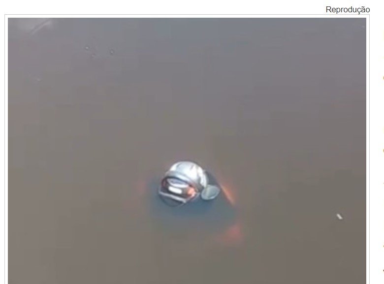 Homem cai com moto em rio ao bater moto em ponte no interior; veja vídeo