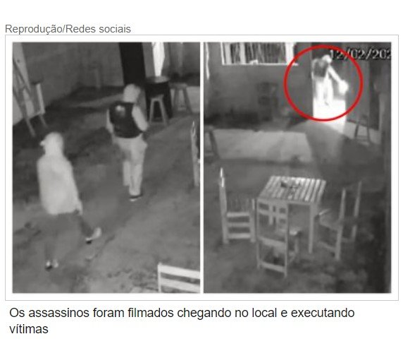 Câmera filma homens invadindo bar e matando dois no interior