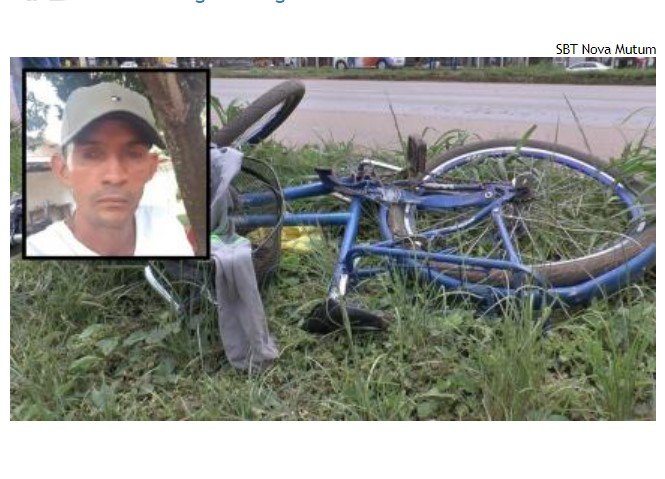 Ciclista tenta atravessar rodovia e morre atropelado no Nortão