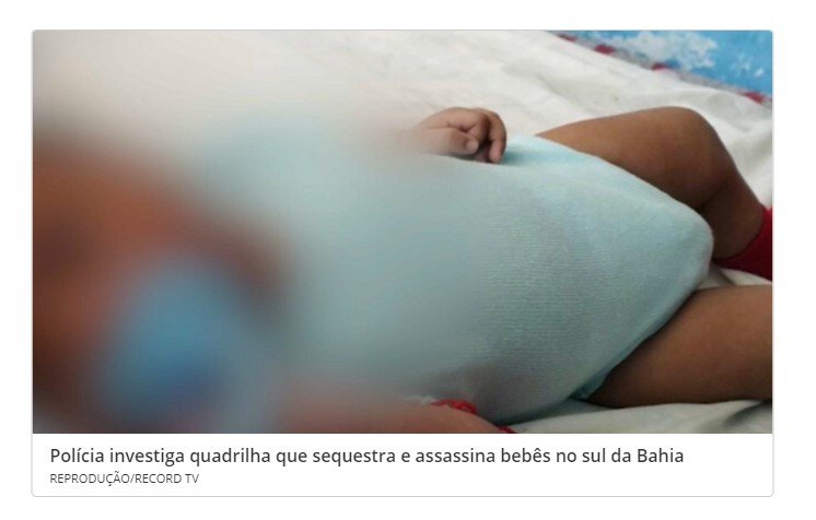 Quadrilha sequestra bebês para sacrificá-los em rituais
