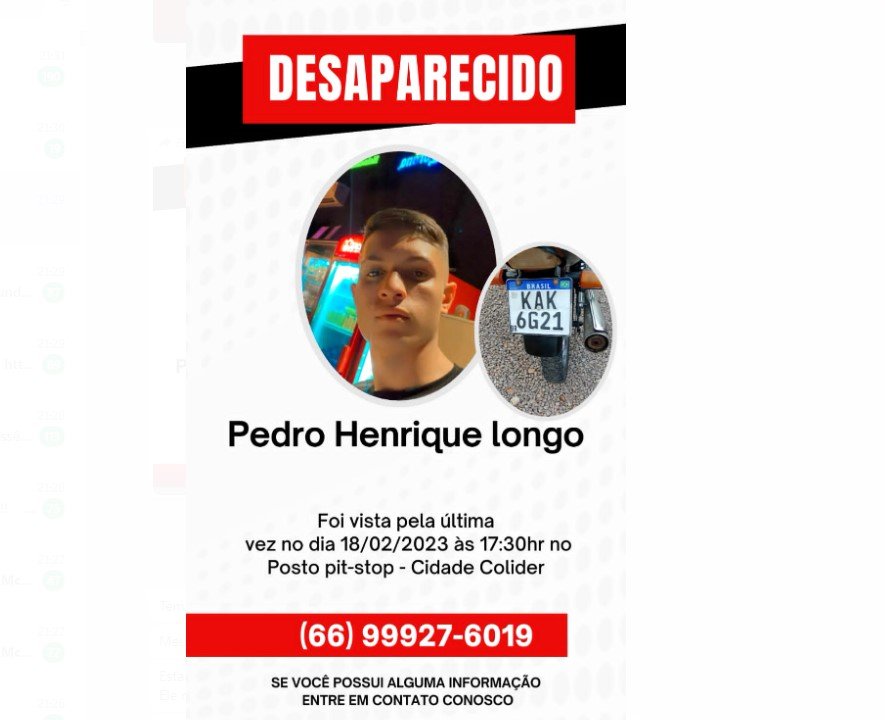 Família em Colíder esta desesperada pelo sumiço do filho caçula.