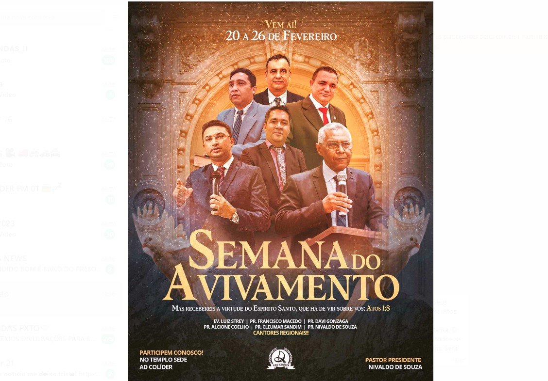 1ª Semana de Avivamento da Igreja Evangélica Assembleia de Deus de Colíder.