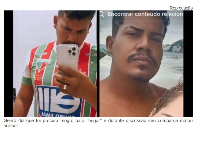 Genro diz que foi procurar sogro para 'brigar' e durante discussão seu comparsa matou policial