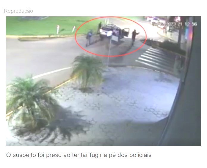 Câmera de segurança grava PMs atirando contra fugitivo em BMW