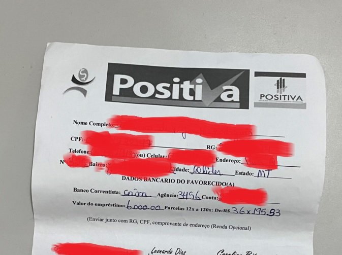 Mulher em Colíder com criança autista perde quase 1,5 reais para falsa empresa de empréstimos.