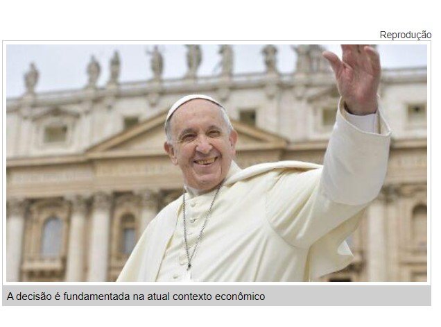 Papa ordena que cardeais paguem aluguel