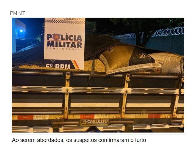 PM desarticula quadrilha e recupera três toneladas de soja