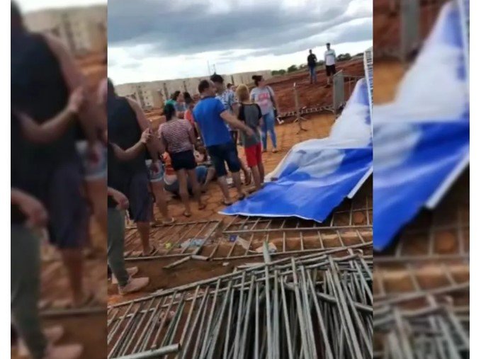 Vento derruba estrutura de evento com Lula em MT e fere mulher