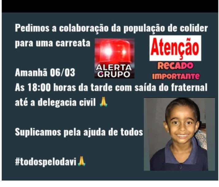 Amigos e familiares do pequeno Davi de Colíder estão organizando uma passeata para pedir justiça no caso do Davi.