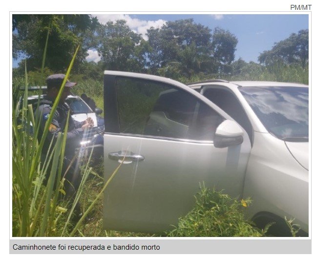 Ladrão de Hilux morre em confronto com a polícia em Várzea Grande