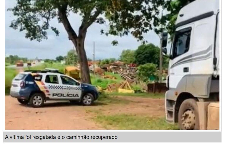 Caminhoneiro reage a sequestro e imobiliza bandido em Cuiabá