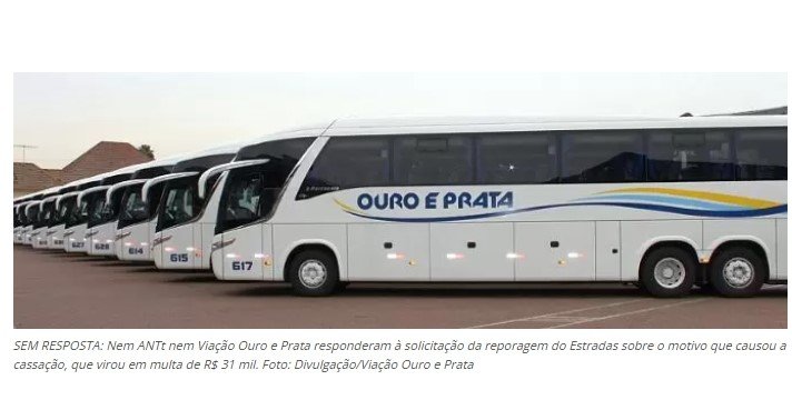 ANTT cassa autorização da Viação Ouro e Prata, mas transforma cassação em multa