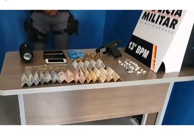 PM apreende pistola 9mm, arma pode ter sido usada nos homicídios registrados em Lucas do Rio Verde