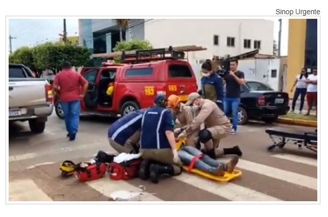 Secretária de Saúde de Sinop atropela ciclista na faixa de pedestre