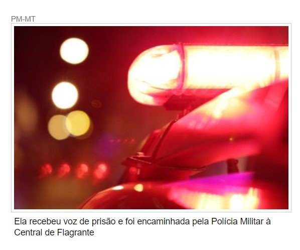 PM prende foragida da Justiça pelo crime de latrocínio em MT