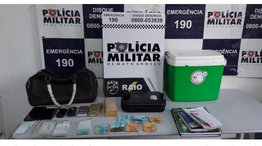 Companhia Raio prende homem com tabletes de drogas e R$ 4 mil em dinheiro em Cuiabá