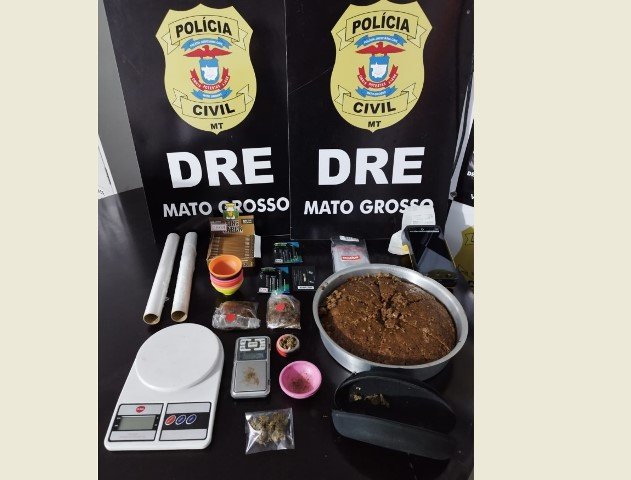 Polícia Civil apreende droga e bolo feito com maconha na capital do estado de MT.