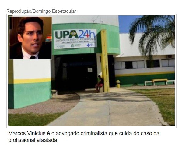Advogado: 'Médica foi afastada e está servindo de bode expiatório'
