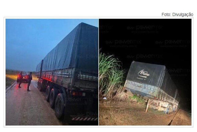 Cavalaria da PM recupera dois semirreboque roubados em uma estrada vicinal em São José do Rio Claro/MT