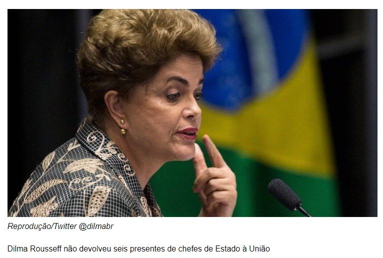 Dilma não devolveu seis presentes chefes de Estado à União, aponta TCU