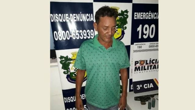 Homem em Colíder confundiu a cidade com o Velho Oeste e vai preso dando tiros de arma de fogo. (Fotos)