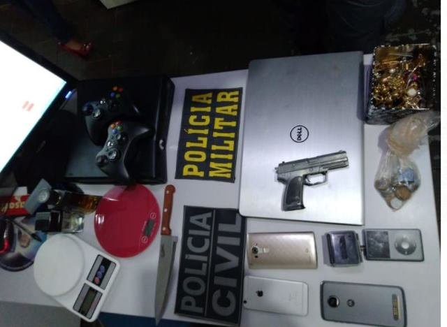 Policiais de Itaúba prendem suspeitos e recuperam produtos roubados. (Fotos)