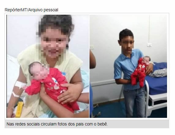 Menina de 12 dá à luz em MT e afirma não saber que estava grávida
