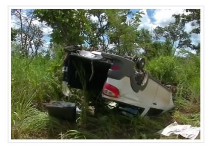 Carro é encontrado capotado às margens da BR-070 em MT e motorista não é localizado