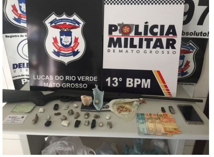Três pessoas são presas por tráfico de drogas e associação ao tráfico em Lucas do Rio Verde