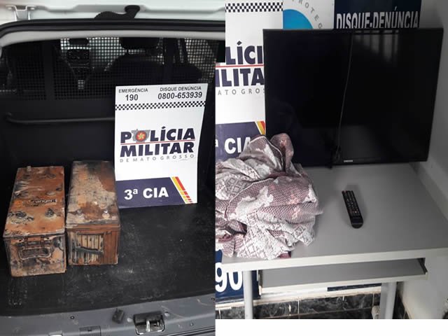 PMs de Colíder recuperam objeto furtado e acaba desvendando vários furtos em nossa cidade, três apreendidos.(Fotos)