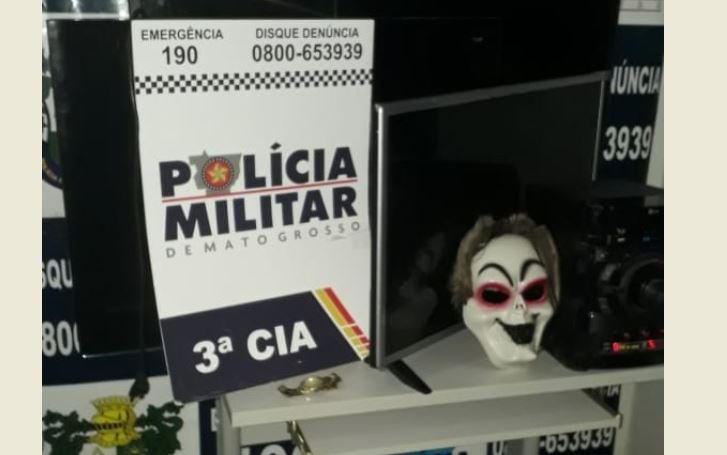 PM de Colíder prende casal com objetos de origem duvidosa, entre elas três televisores. (Vídeo)
