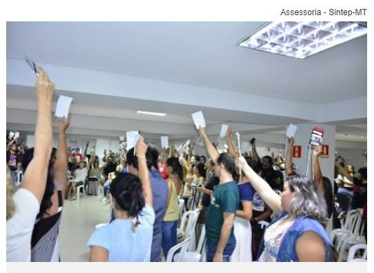 Sintep-MT alega "desrespeito" do governo e sinaliza greve nessa 2ª