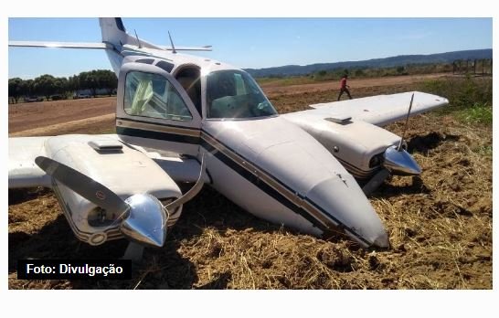 Avião bimotor faz pouso forçado em Guarantã do Norte