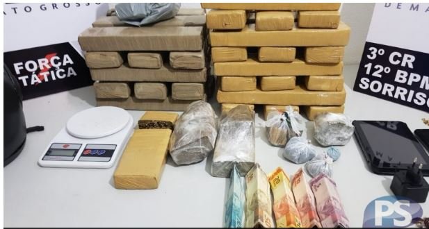 Mais de 30 kg de drogas pertencentes ao Comando Vermelho são apreendidas em Sorriso